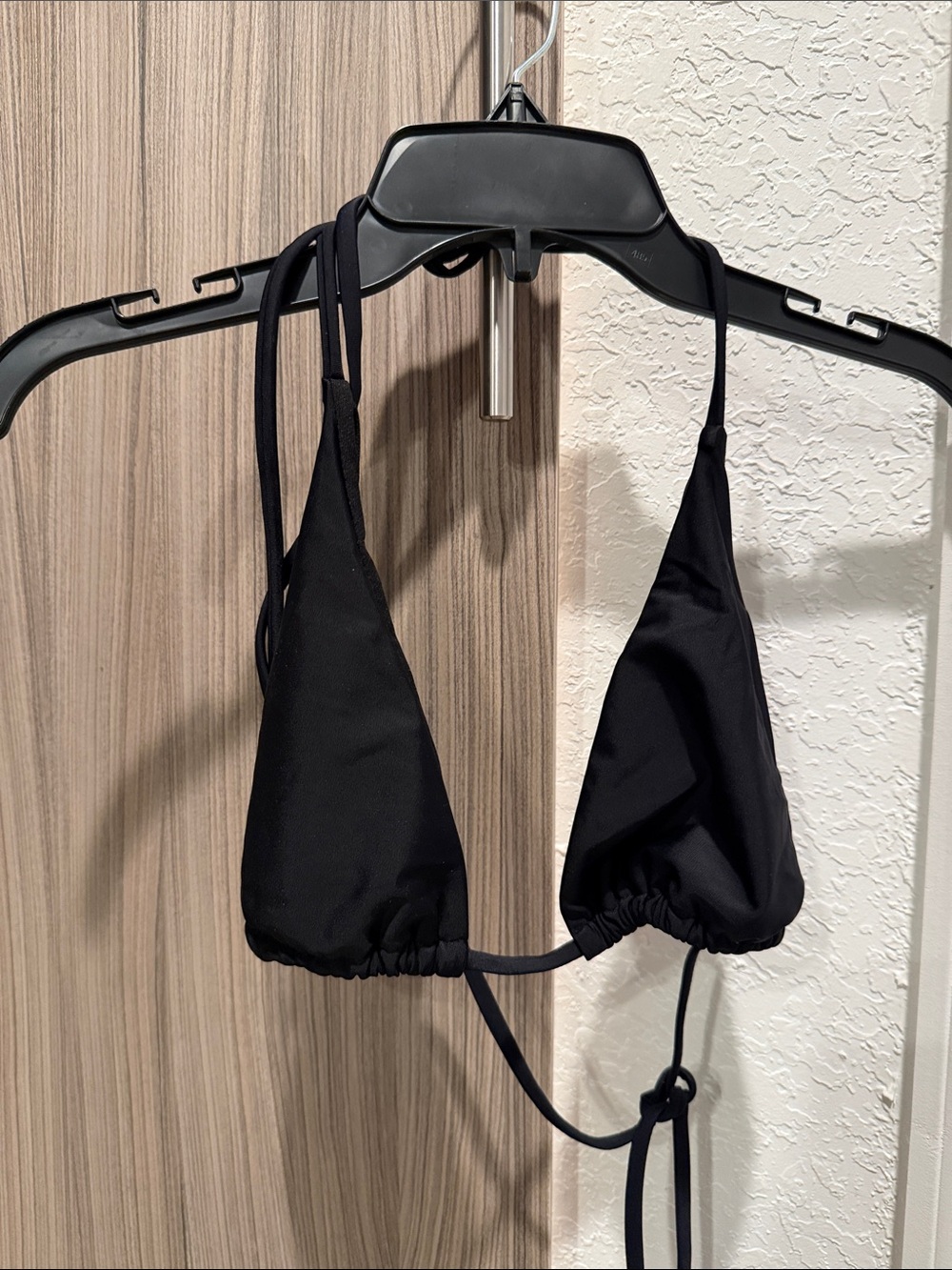 SHEIN Black Triangle String Bikini Top